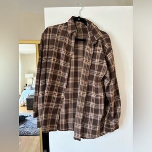 Brown flannel from Amazon - super cute for fall!